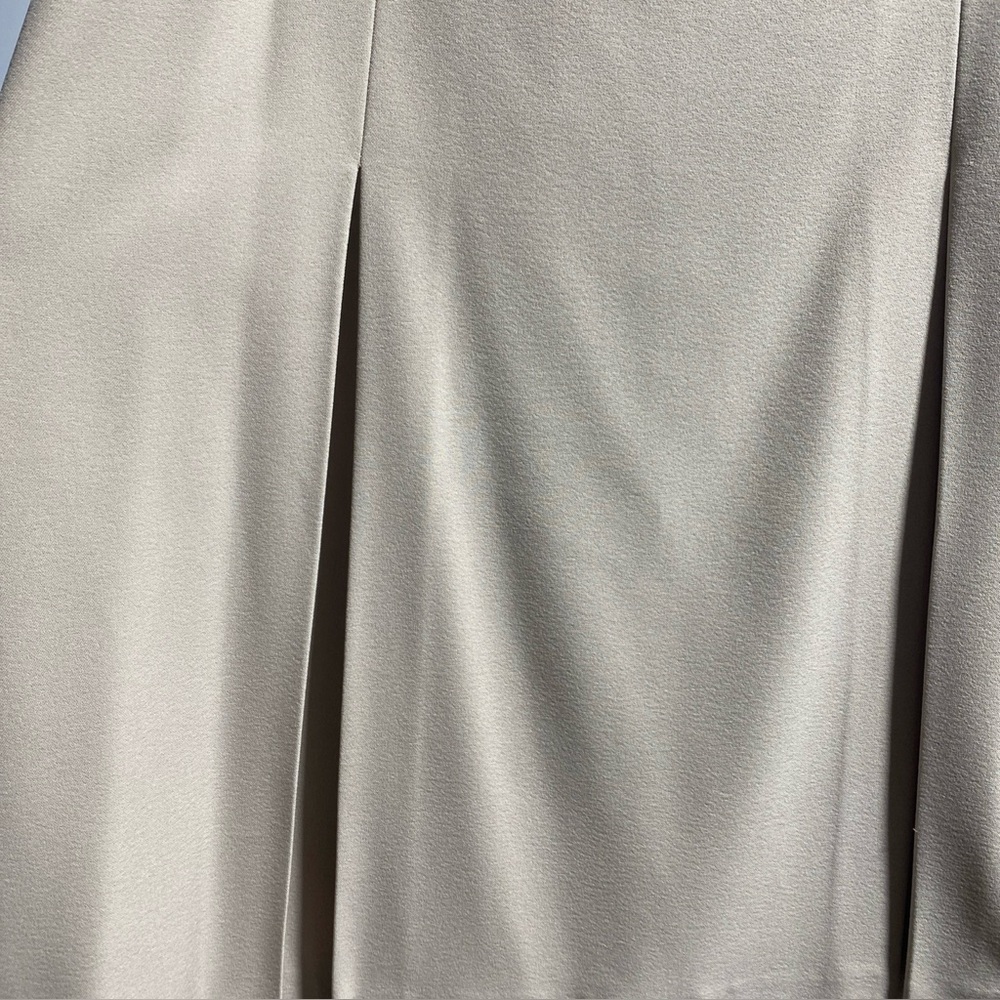 JM Studio by John Meyer Skirt Petite 14 NWT Beige Pleated A-Line Midi M-25 - Picture 11 of 14